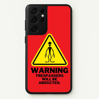 Warning Abduction - Space  - Space Phone Case for Galaxy S21 Ultra