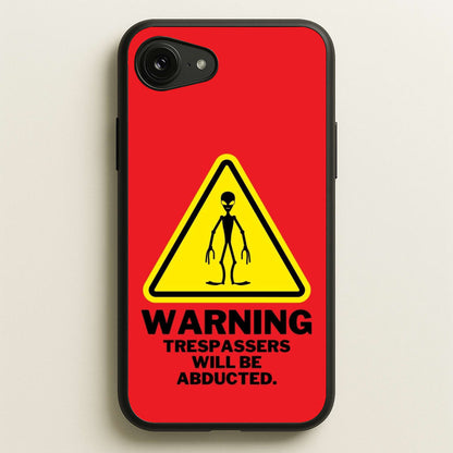 Warning Abduction - Space  - Space Phone Case for iPhone 16e