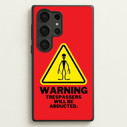 Warning Abduction - Space  - Space Phone Case for Galaxy S25 Ultra