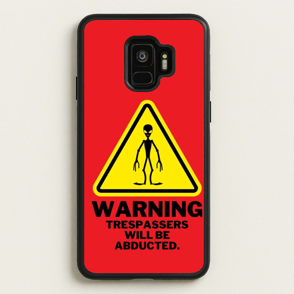 Warning Abduction - Space  - Space Phone Case for Galaxy S9