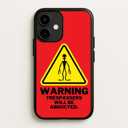 Warning Abduction - Space  - Space Phone Case for iPhone 12 / 12 Pro