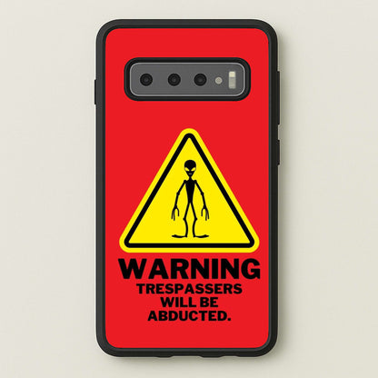 Warning Abduction - Space  - Space Phone Case for Galaxy S10 Plus
