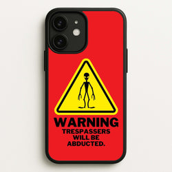 Warning Abduction - Space  - Space Phone Case for iPhone 11