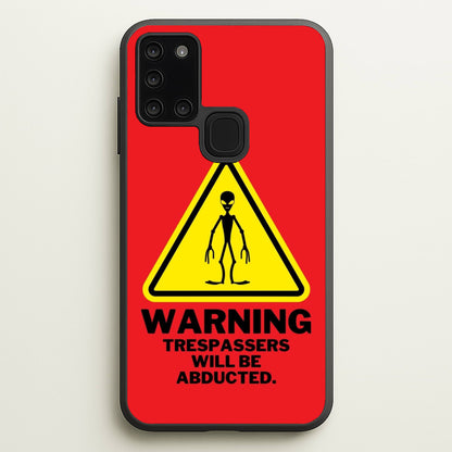 Warning Abduction - Space  - Space Phone Case for Galaxy A21s