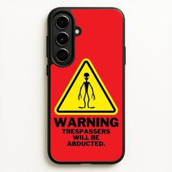 Warning Abduction - Space  - Space Phone Case for Galaxy A56