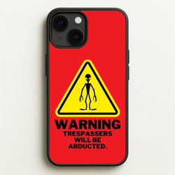 Warning Abduction - Space  - Space Phone Case for iPhone 13