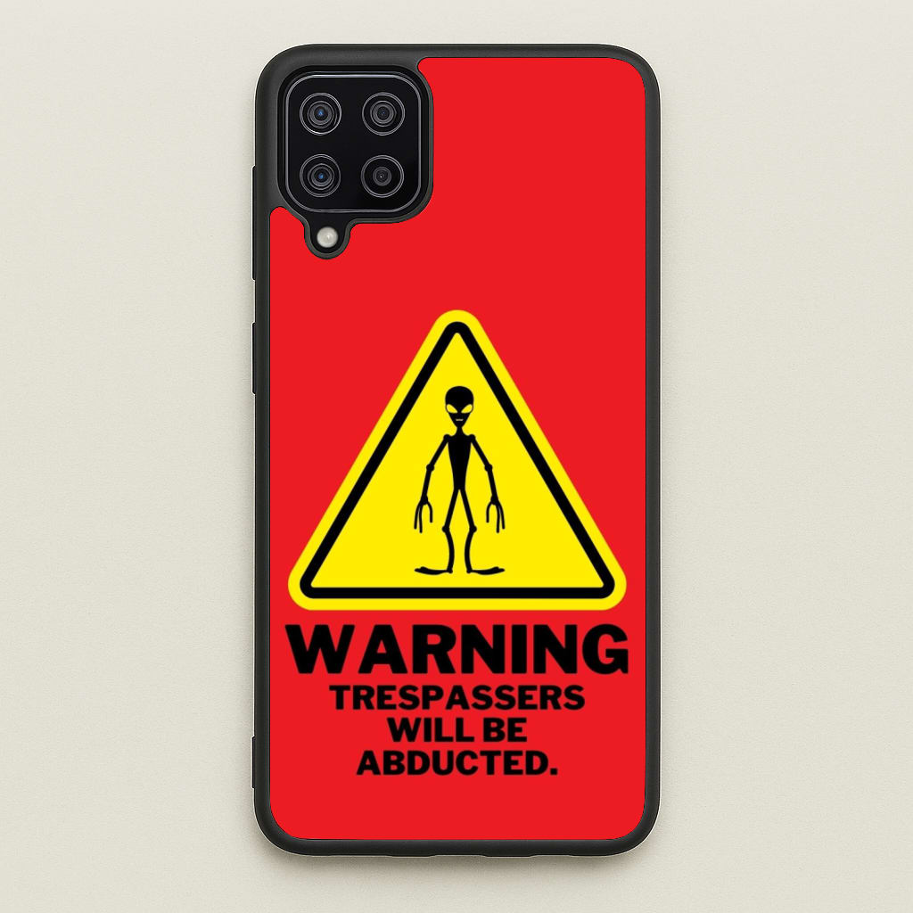 Warning Abduction - Space  - Space Phone Case for Galaxy A12