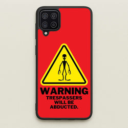 Warning Abduction - Space  - Space Phone Case for Galaxy A12