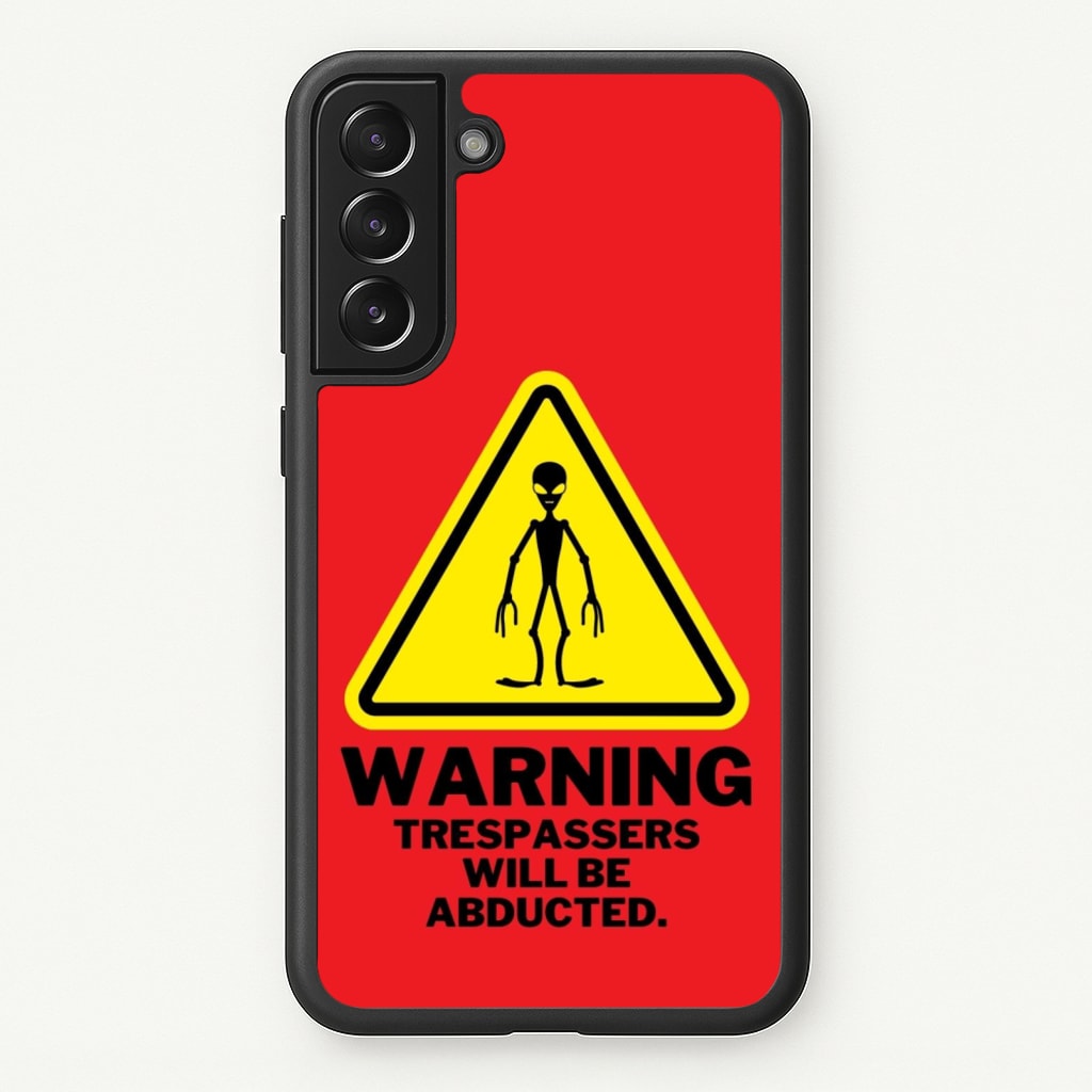 Warning Abduction - Space  - Space Phone Case for Galaxy S22