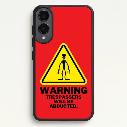 Warning Abduction - Space  - Space Phone Case for Galaxy S25 Edge