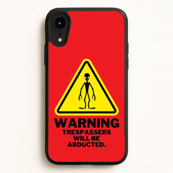 Warning Abduction - Space  - Space Phone Case for iPhone XR