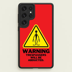 Warning Abduction - Space  - Space Phone Case for Galaxy S22 Ultra