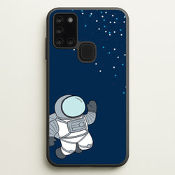 Astronaut Bobbling - Space  - Space Phone Case for Galaxy A21s