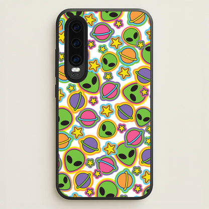 Colourful Aliens And Stars  - Space Phone Case for Huawei P30