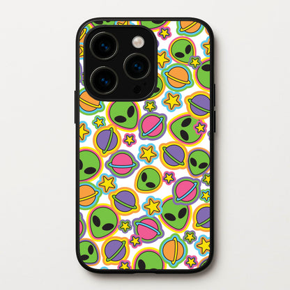 Colourful Aliens And Stars  - Space Phone Case for iPhone 15 Pro Max