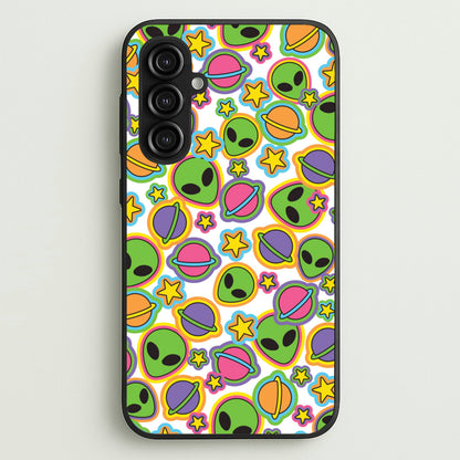 Colourful Aliens And Stars  - Space Phone Case for Galaxy S23FE