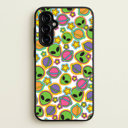 Colourful Aliens And Stars  - Space Phone Case for Galaxy A54