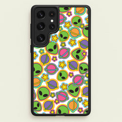 Colourful Aliens And Stars  - Space Phone Case for Galaxy S22 Ultra