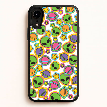 Colourful Aliens And Stars  - Space Phone Case for iPhone XR