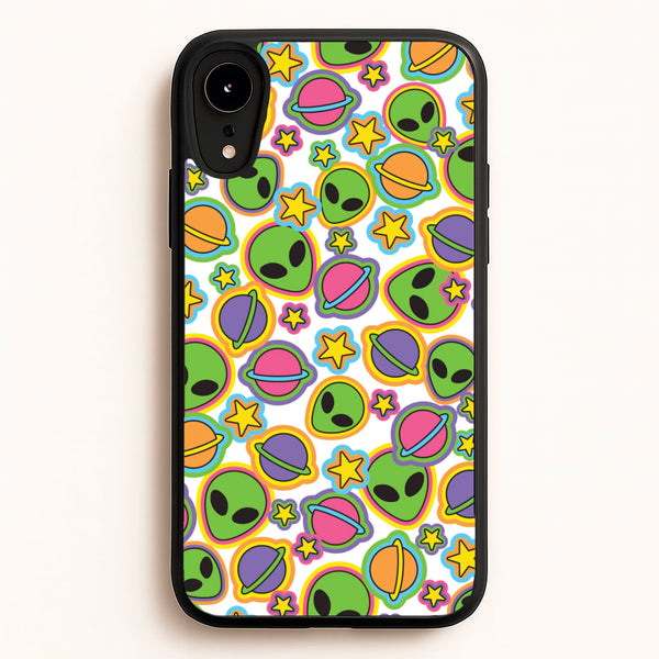 Colourful Aliens And Stars  - Space Phone Case for iPhone XR