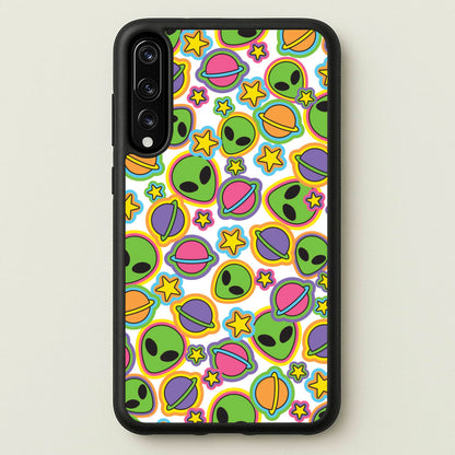 Colourful Aliens And Stars  - Space Phone Case for Huawei P20 Pro