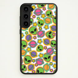Colourful Aliens And Stars  - Space Phone Case for Galaxy S23