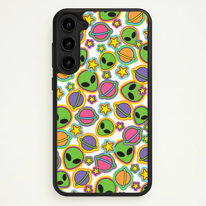 Colourful Aliens And Stars  - Space Phone Case for Galaxy S23