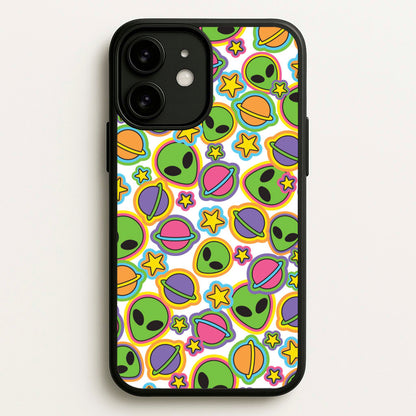 Colourful Aliens And Stars  - Space Phone Case for iPhone 11