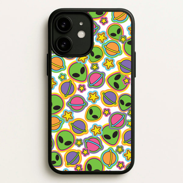Colourful Aliens And Stars  - Space Phone Case for iPhone 11