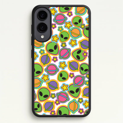 Colourful Aliens And Stars  - Space Phone Case for Galaxy S25 Edge