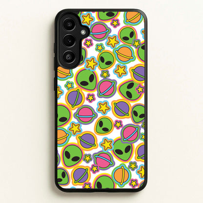 Colourful Aliens And Stars  - Space Phone Case for Galaxy A34