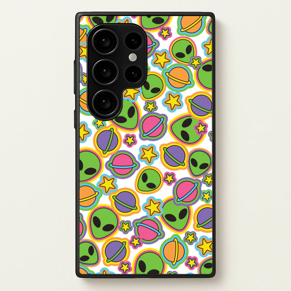 Colourful Aliens And Stars  - Space Phone Case for Galaxy S24 Ultra