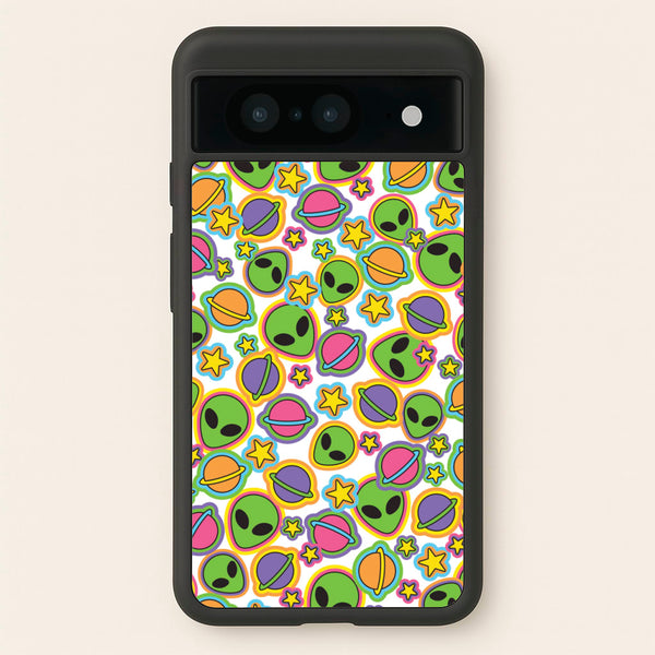 Colourful Aliens And Stars  - Space Phone Case for Google Pixel 8