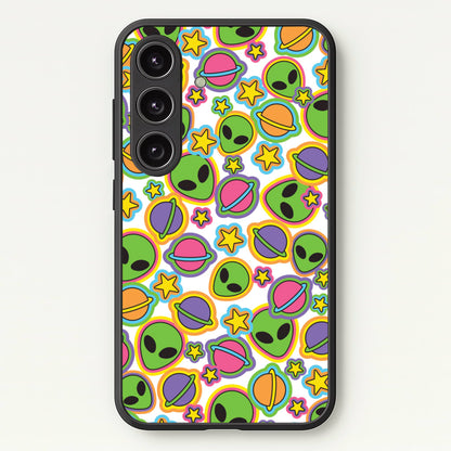Colourful Aliens And Stars  - Space Phone Case for Galaxy S24 Plus