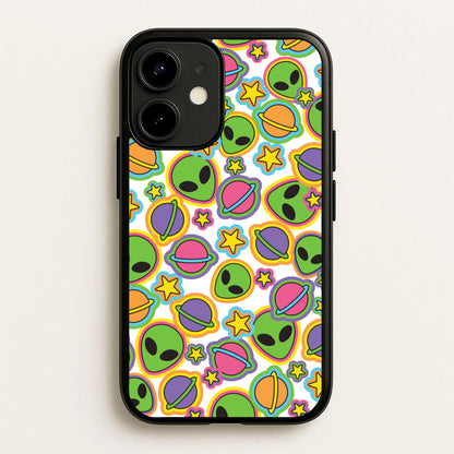 Colourful Aliens And Stars  - Space Phone Case for iPhone 12 Mini