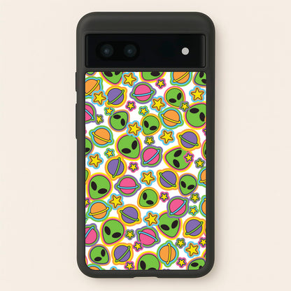 Colourful Aliens And Stars  - Space Phone Case for Google Pixel 7a