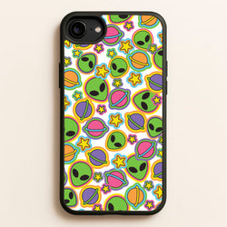 Colourful Aliens And Stars  - Space Phone Case for iPhone 6 / 7 / 8 / SE