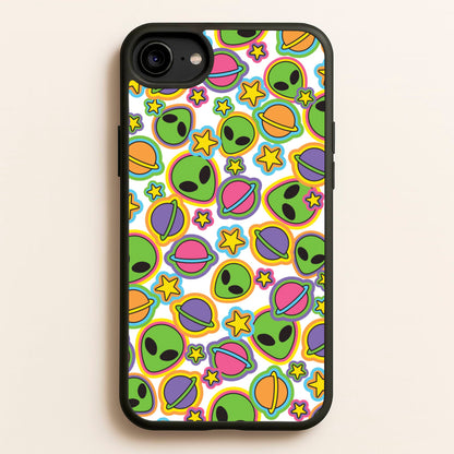 Colourful Aliens And Stars  - Space Phone Case for iPhone 6 / 7 / 8 / SE