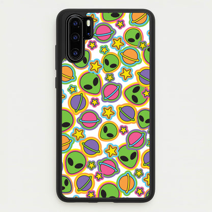 Colourful Aliens And Stars  - Space Phone Case for Huawei P30 Pro