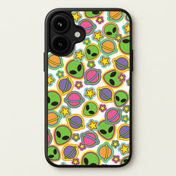 Colourful Aliens And Stars Phone Case for iPhone 17
