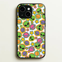 Colourful Aliens And Stars  - Space Phone Case for iPhone 14