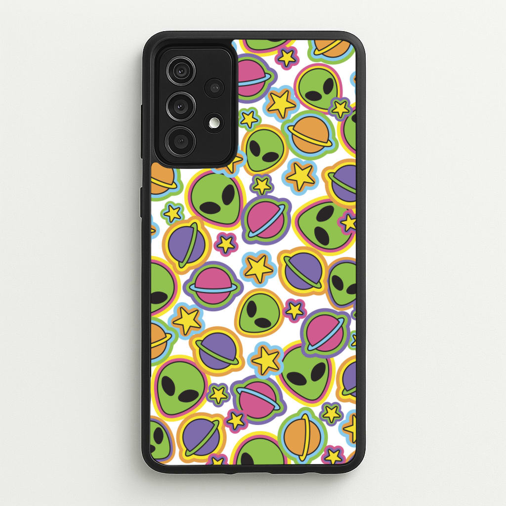 Colourful Aliens And Stars  - Space Phone Case for Galaxy A52 / A52s