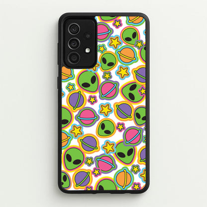 Colourful Aliens And Stars  - Space Phone Case for Galaxy A52 / A52s
