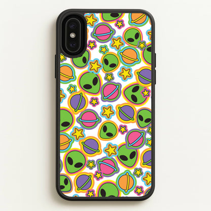 Colourful Aliens And Stars  - Space Phone Case for iPhone XS Max