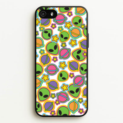 Colourful Aliens And Stars  - Space Phone Case for iPhone 5 / 5s / SE 2016