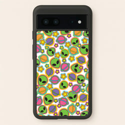 Colourful Aliens And Stars  - Space Phone Case for Google Pixel 7