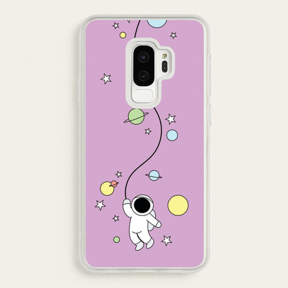 Cute Hanging Astronaut  - Space Phone Case for Galaxy S9 Plus