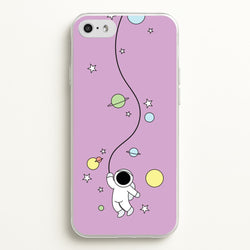 Cute Hanging Astronaut  - Space Phone Case for iPhone 5 / 5s / SE 2016