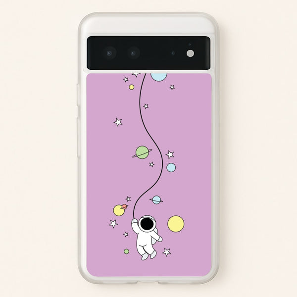 Cute Hanging Astronaut  - Space Phone Case for Google Pixel 6