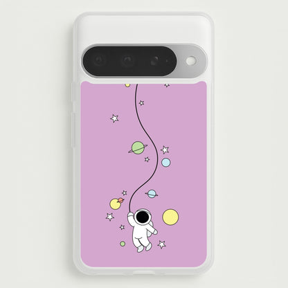 Cute Hanging Astronaut Phone Case for Google Pixel 10 Pro XL